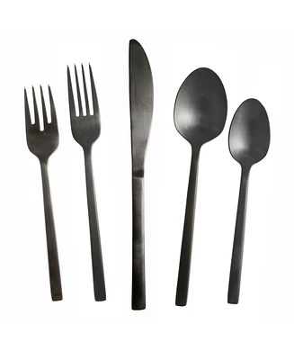 Fortessa Arezzo Brushed Black 5pc Place Setting