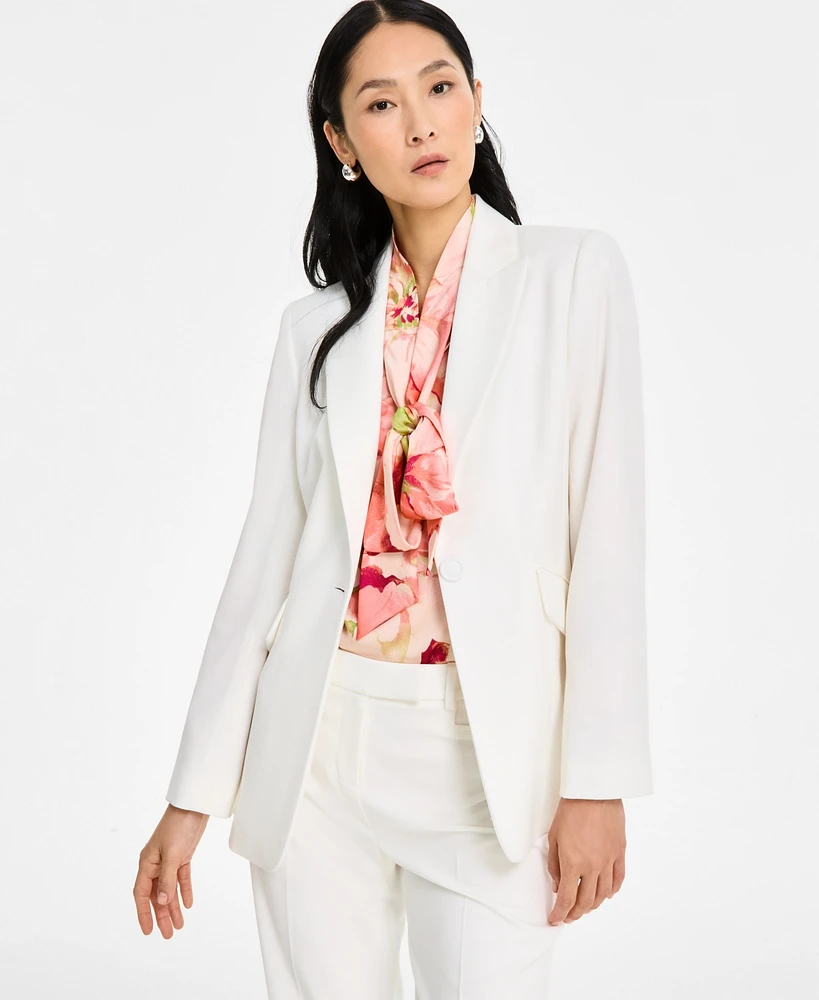 Tahari Asl Peak-Lapel Button-Front Jacket, Regular & Petite