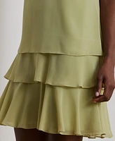 Lauren Ralph Women's Crinkle Georgette Shift Dress