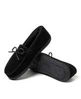 Dearfoams Men's Douglas Genuine Suede Moccasin House Shoe Slipper