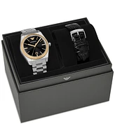 Emporio Armani Men's Interchangeable Stainless Steel Bracelet Watch 41mm Gift Set