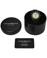 Emporio Armani Men's Automatic Sea Explorer Black Silicone Strap Watch 43mm