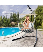 Sorbus Arc Hammock Chair Stand Frame - for Indoor & Outdoor Relaxation, Holds Up to 330 lbs, No Trees or Drilling Needed