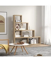 Gouun 6 Cubes Ladder Shelf Corner Bookshelf Storage Bookcase