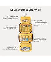 Bagsmart Walker Hanging Travel Toiletry Bag with Waterproof Compartment Tangerine