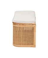 bali & pari Ishana Bohemian Natural Rattan Storage Bench