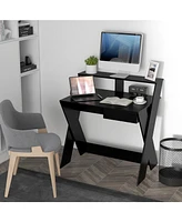 Gouun Small Computer Desk with Storage Drawer