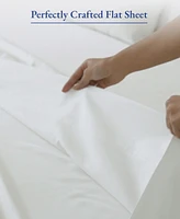 Luxury Flat Sheet Only - 400 Thread Count 100% Cotton Sateen, Soft