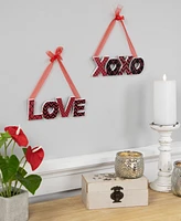 Northlight Wooden "Love" and "Xoxo" Valentine's Day Wall Decorations, 8"