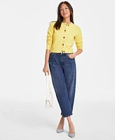 On 34th Womens Jersey Cardigan High Rise Barrel Leg Jeans Monikaa Slingback Pumps Exclusively At Macys