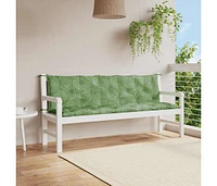 Garden Bench Cushions 2 pcs Leaf Pattern Oxford Fabric