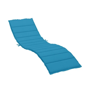 Sun Lounger Cushion Blue 78.7"x19.7"x1.2" Fabric