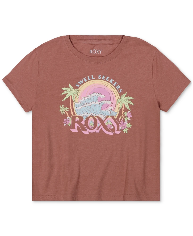 Roxy Big Girls Swell Seeker Logo Graphic Cotton T-Shirt