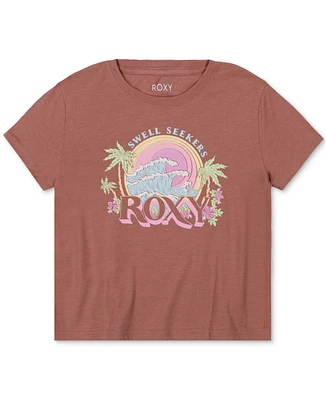 Roxy Big Girls Swell Seeker Logo Graphic Cotton T-Shirt