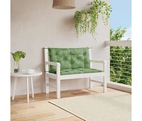 Garden Bench Cushions 2pcs Leaf Pattern 39.4"x19.7"x2.8" Fabric