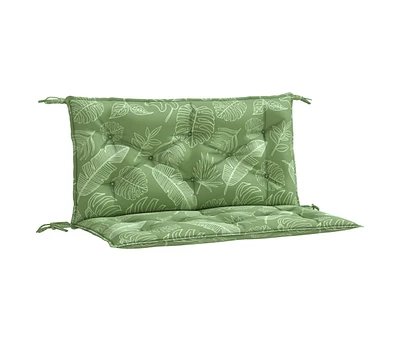 Garden Bench Cushions 2pcs Leaf Pattern 39.4"x19.7"x2.8" Fabric