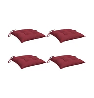 vidaXL Chair Cushions pcs Wine Red 15.7"x15.7"x2.8" Oxford Fabric