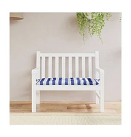 Garden Bench Cushion Blue&White Stripe 39.4"x19.7"x2.8" Oxford Fabric