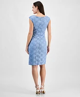 Connected Sequined Lace Sheath Dress