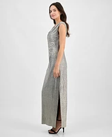 Connected Textured Metallic Gown