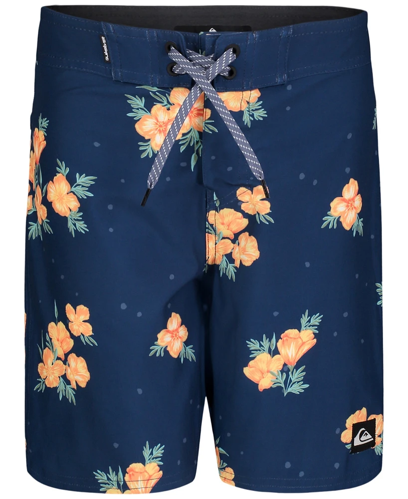 Quiksilver Big Boys Island Floral Printed Water-Repellent Board Shorts