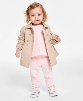 First Impressions Baby Girls Eyelet Top Pants Trench Coat Exclusively At Macys