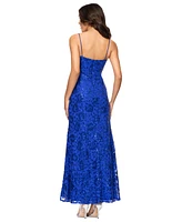 Betsy & Adam Women's Sequin Lace Sleeveless Gown