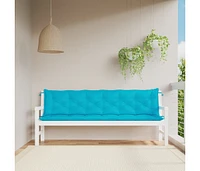 Garden Bench Cushions 2pcs Turquoise 78.7"x19.7"x2.8" Fabric