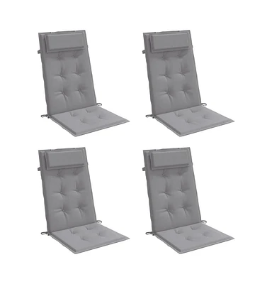 Highback Chair Cushions pcs Gray Oxford Fabric