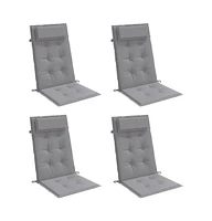 Highback Chair Cushions pcs Gray Oxford Fabric