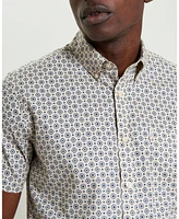 Ben Sherman Men's Block Geo Print Short Sleeve Shirt