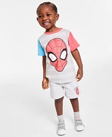 Spider-Man Toddler Boys I'm Amazing Short-Sleeve T-Shirt & Shorts, 2 Piece Set