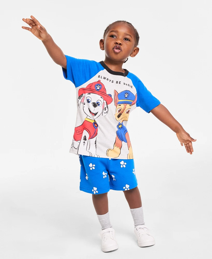 Paw Patrol Toddler Boys Always Be Brave Short-Sleeve T-Shirt & Shorts, 2 Piece Set