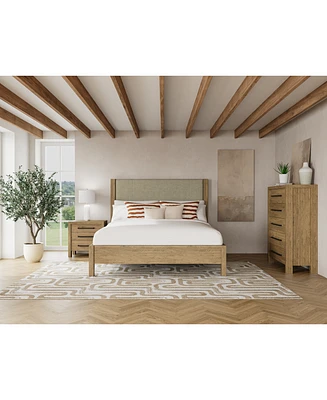 Davie 3-Pc. King Set (Upholstered Bed, Chest & 3-Drawer Nightstand)
