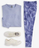Id Ideology Womens Long Sleeve Crewneck Top Printed 7 8 Leggings Exclusively At Macys
