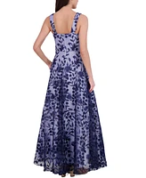 Eliza J Petite 3D Floral Applique Gown