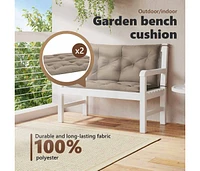 Garden Bench Cushion Taupe 39.4"x(19.7"+19.7")x2.8" Oxford Fabric