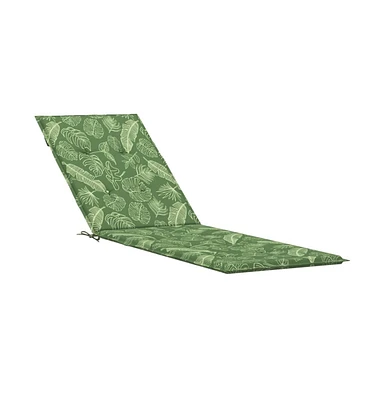 vidaXL Deck Chair Cushion Leaf Pattern Oxford Fabric