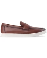 Alfani Men's Callumm Leather Slip-On Saddle Loafers, Exclusively at Macy's