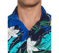 Cubavera Men's Big & Tall Tropical Print Short Sleeve Button-Down Shirt