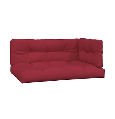 vidaXL Pallet Cushions pcs Wine Red Fabric