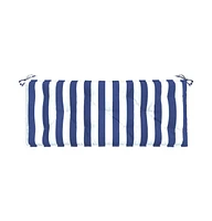 Garden Bench Cushions 2pcs Blue&White Stripe 47.2"x19.7"x2.8" Fabric