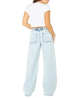 Celebrity Pink Juniors' Drawstring-Waist Wide-Leg Jeans