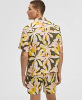 Mode of One Men's Floral Tones Relaxed-Fit Printed Button-Down Camp Shirt, Exclusively at Macy's