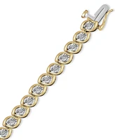 Diamond Tennis Bracelet (1/2 ct. t.w.) in 14k Gold-Plated Sterling Silver