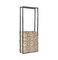 Firewood Rack Black 31.5"x9.8"x78.7" Steel