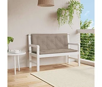 Garden Bench Cushion Taupe 47.2"x(19.7"+19.7")x2.8" Oxford Fabric