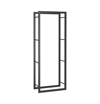 Firewood Rack Matt Black 19.7"x11"x52" Steel