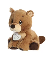 Aurora Small Bizzy Beaver Precious Moments Adorable Plush Toy Brown 7.5"