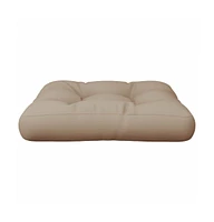 vidaXL Pallet Cushion Taupe 23.6"x23.6"x4.7" Fabric